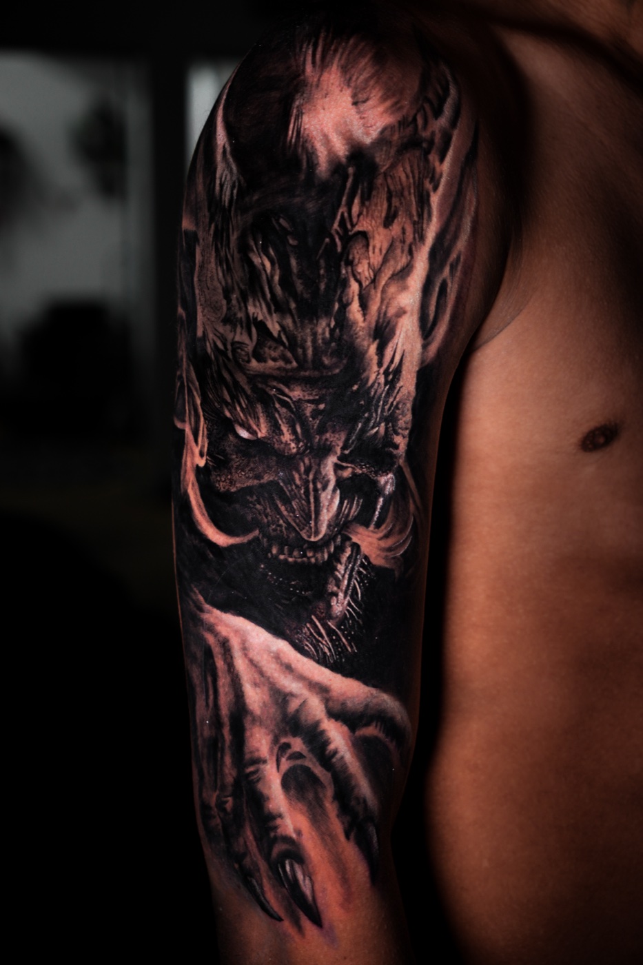 Devil — I'm always there · tattoo by Camo Contreras