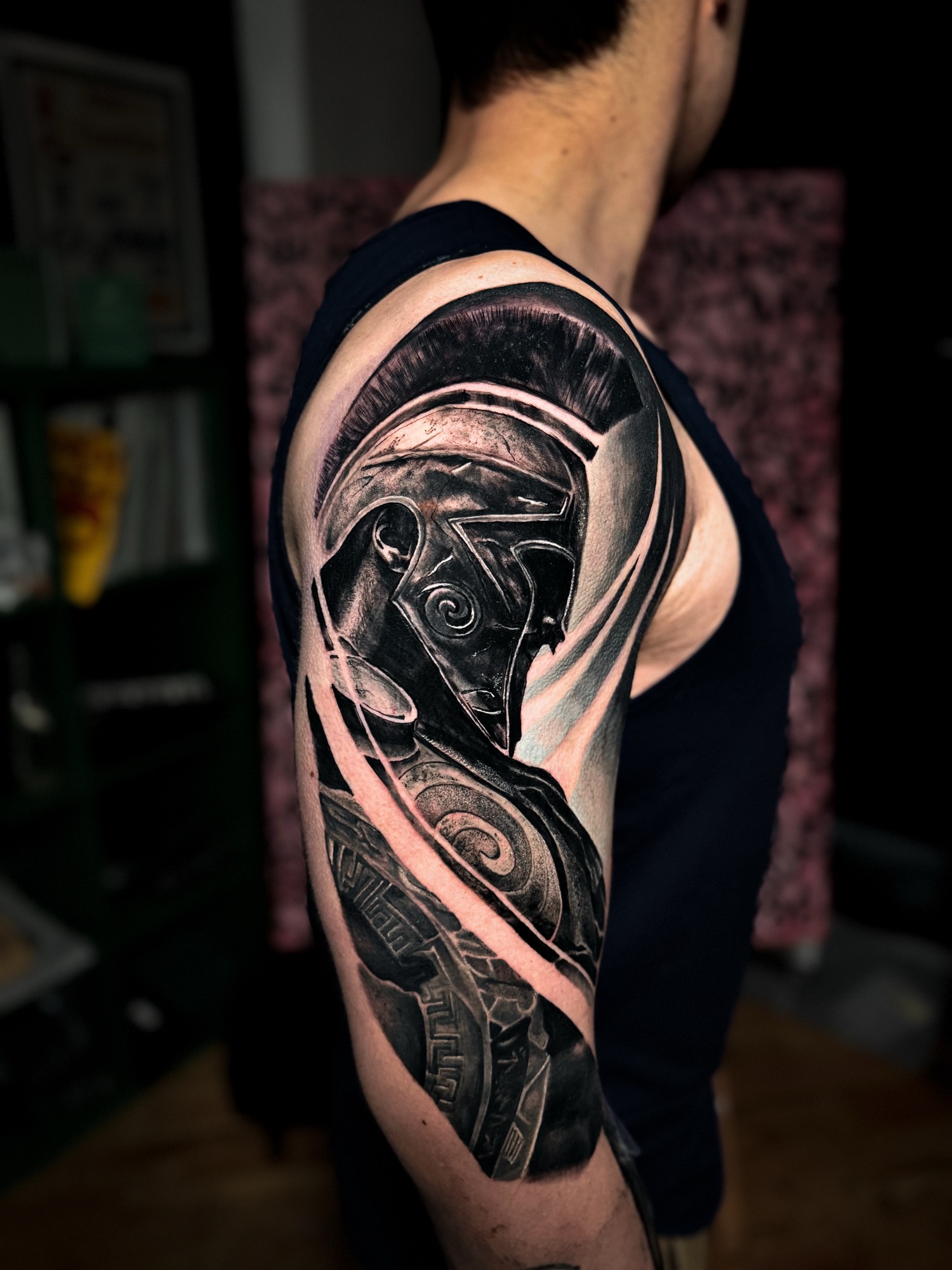 Leonidas — he who held the gates · tattoo by Camo Contreras